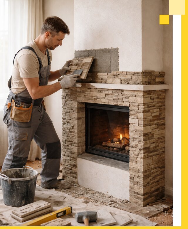 Изготовление и монтаж каминов для дома под ключ в Феодосии