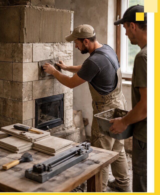 Профессиональная облицовка печей в Феодосии: керамика и камень