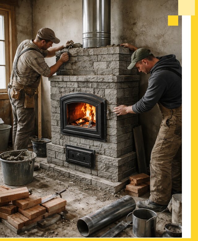 Производство, поставка и монтаж дровяных печей в Феодосии