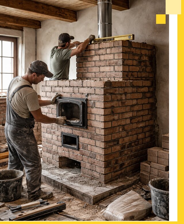 Печи для загородного дома под ключ в Феодосии — монтаж и сервис