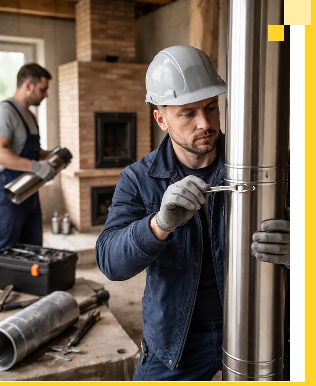 Профессиональный монтаж дымоходов для печей в Феодосии