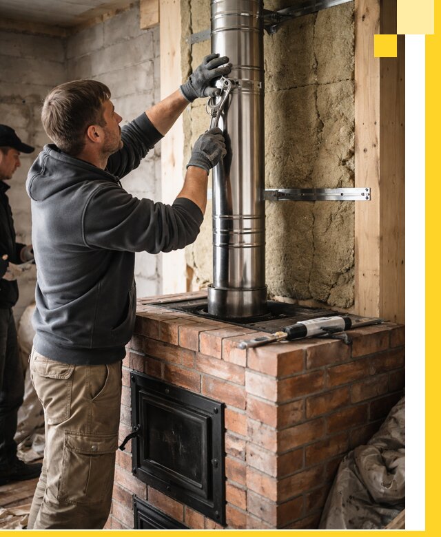 Изготовление и монтаж печей и дымоходов под ключ в Феодосии
