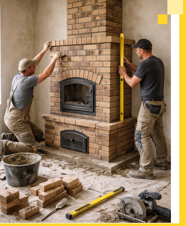 Продажа и установка печей и каминов для дома под ключ в Феодосии