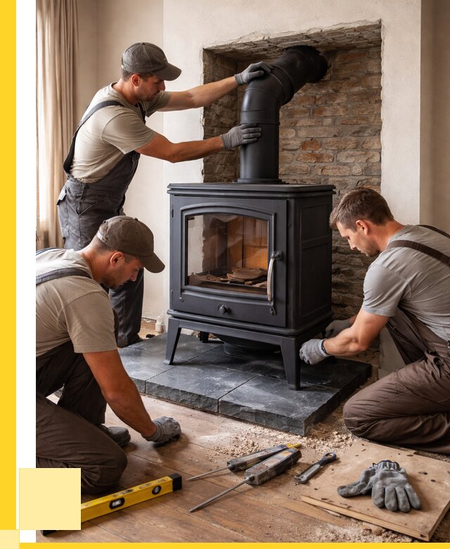 Монтаж печи камина в частном доме в Феодосии от 25395 р. | ЭриданФдс