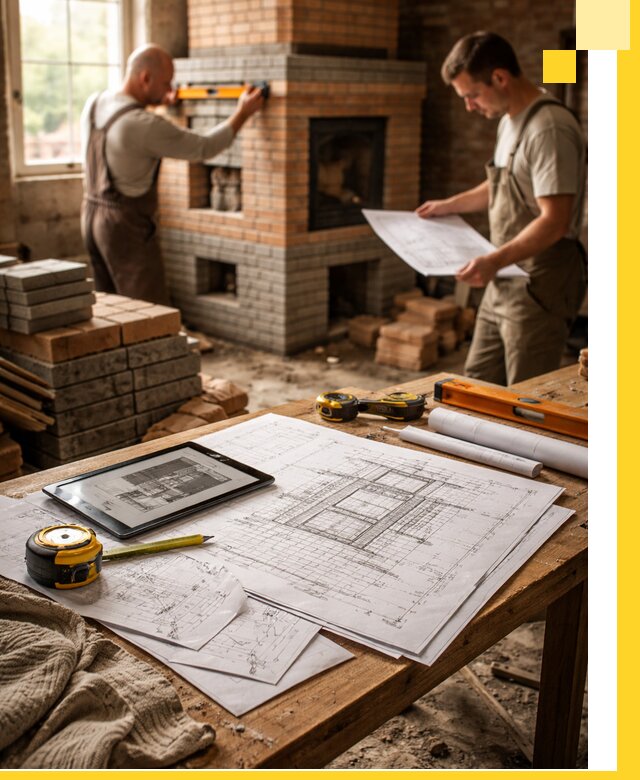 Проекты печей и каминов с индивидуальным дизайном в Феодосии