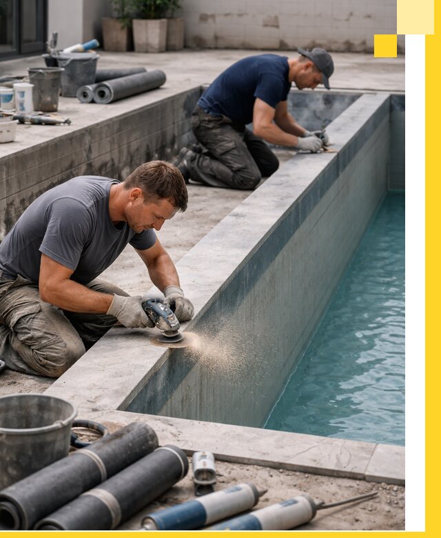 Профессиональный ремонт бассейнов под ключ в Феодосии