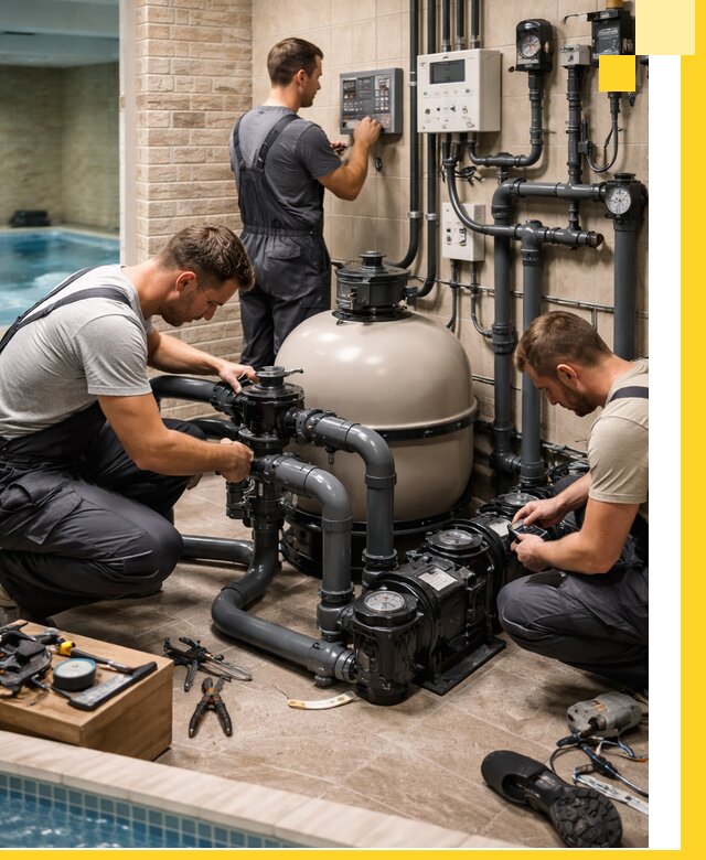 Комплексное оборудование для бассейнов под ключ в Феодосии