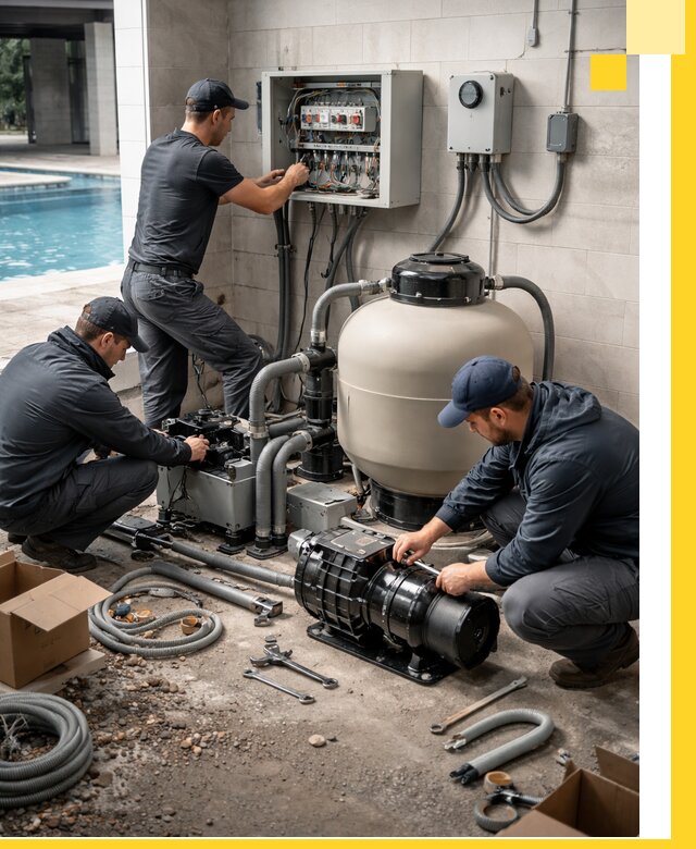 Профессиональный монтаж оборудования для бассейнов в Феодосии