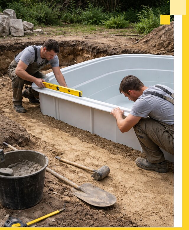 Производство и установка пластиковых бассейнов в Феодосии под ключ