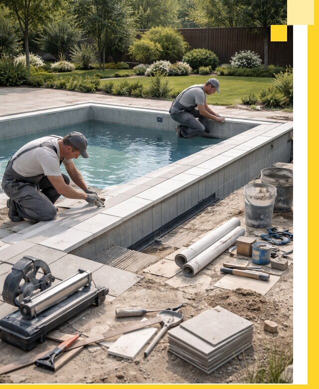 Строительство открытых бассейнов под ключ в Феодосии профессионально