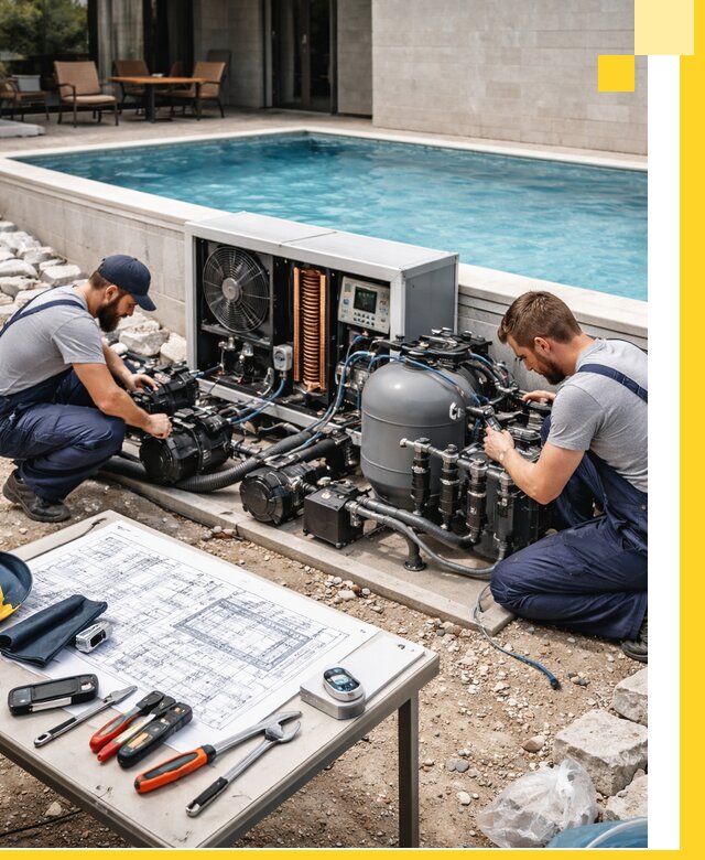 Проектирование и монтаж бассейнов с подогревом в Феодосии