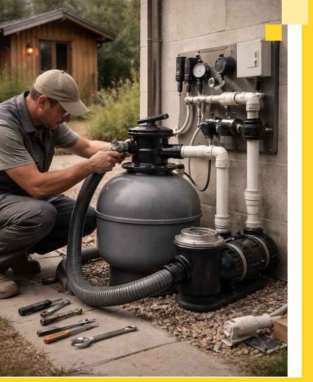 Продажа и монтаж фильтров и насосов для бассейнов в Феодосии