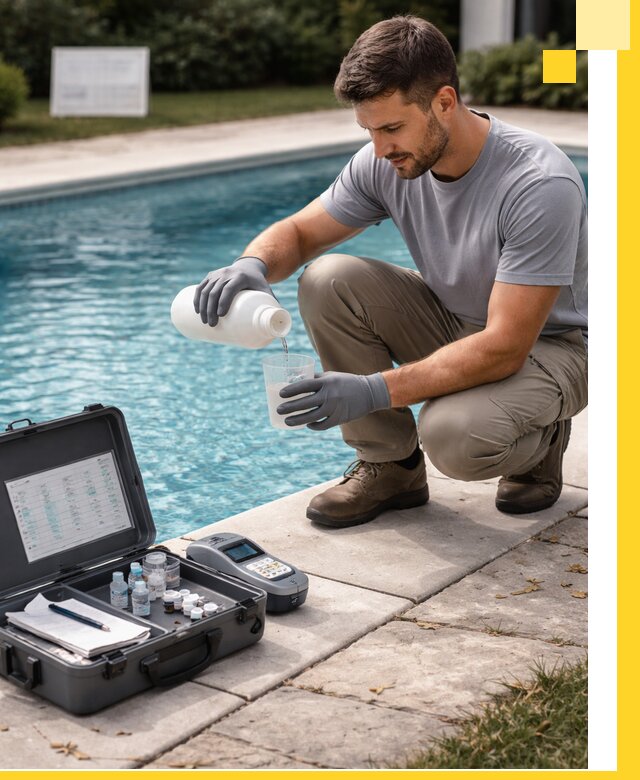 Профессиональная дезинфекция воды в бассейне в Феодосии