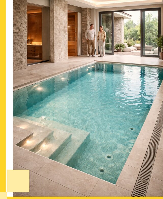 Бассейн во дворе в Феодосии: проект, отделка от 1218960 р. | ЭриданФдс