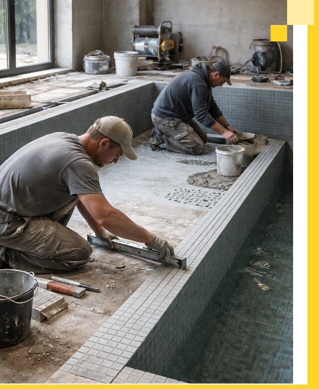 Строительство бассейна в частном доме в Феодосии под ключ