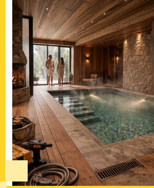 Проекты бань с бассейном под ключ в Феодосии от 76185 р., ЭриданФдс