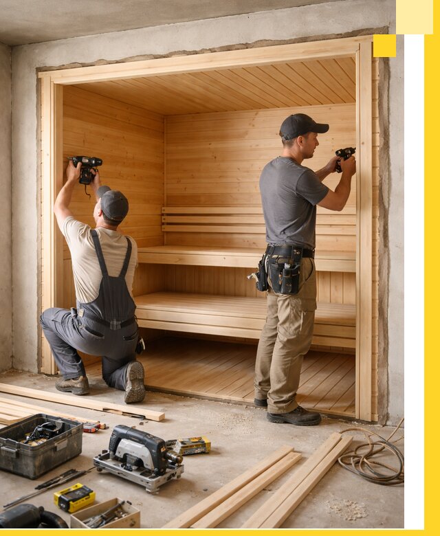 Монтаж саун под ключ в Феодосии — проектирование и установка