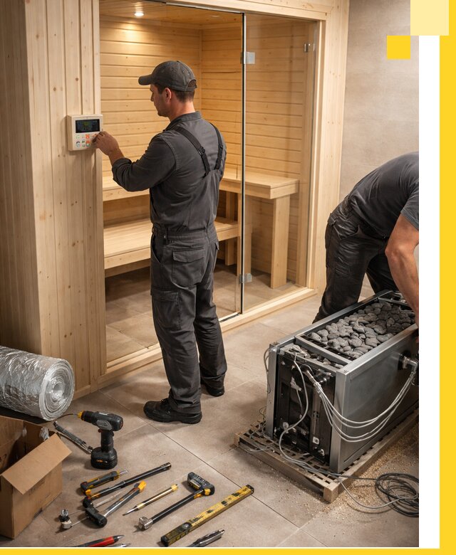 Поставка, установка и монтаж электрических саун в Феодосии