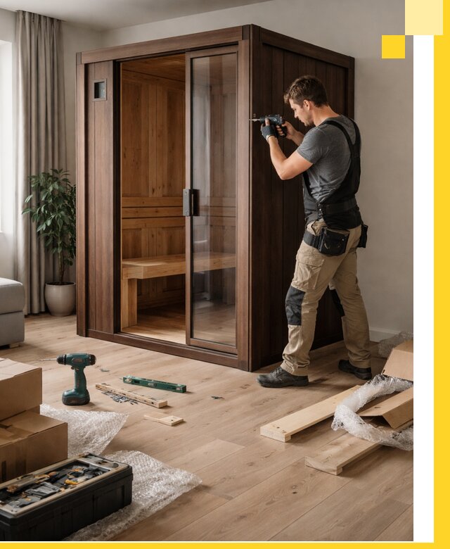 Установка и производство мини саун под ключ в Феодосии