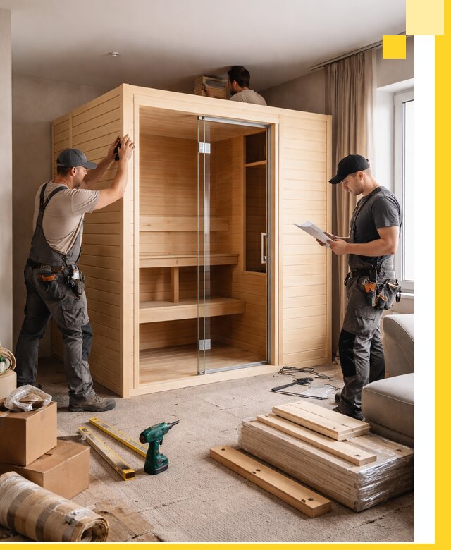 Установка и благоустройство саун в квартире в Феодосии