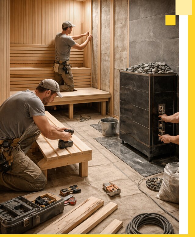 Дизайн и строительство интерьерных саун под ключ в Феодосии