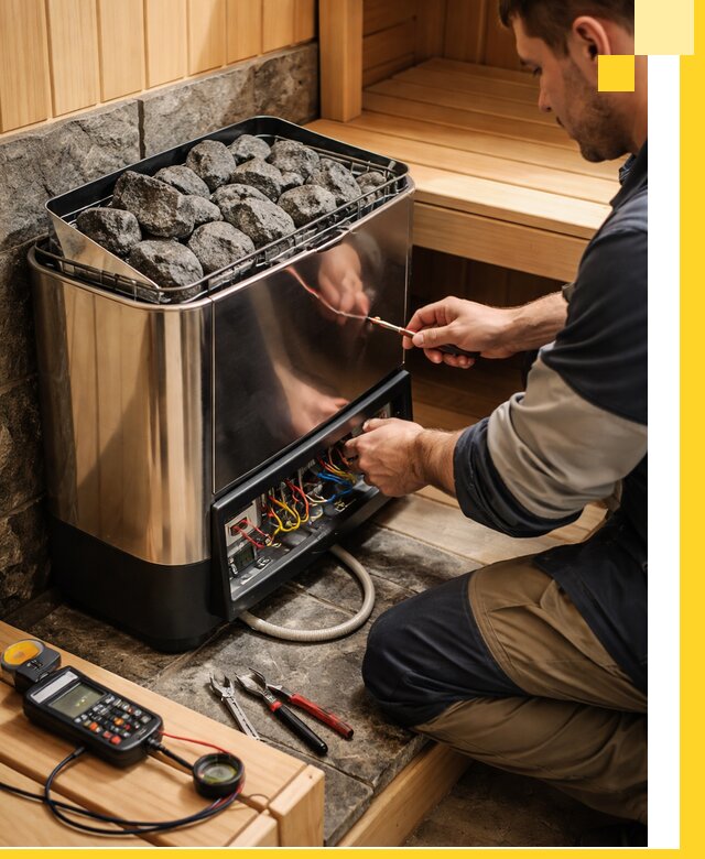 Продажа и установка электрокаменок для саун в Феодосии