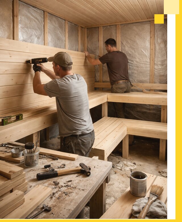 Профессиональная отделка бань и саун под ключ в Феодосии