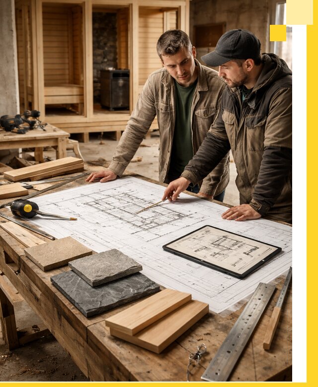 Проекты бань под ключ и планы строительства в Феодосии