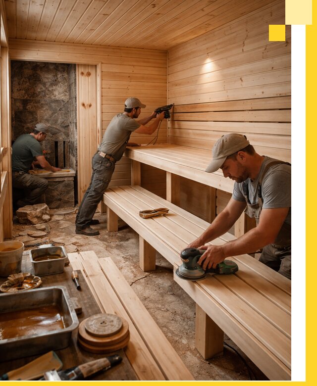 Профессиональная отделка бань в Феодосии под ключ, с гарантией