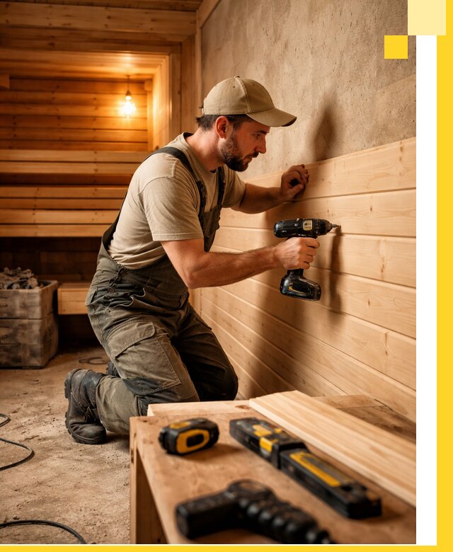 Профессиональная внутренняя отделка бани в Феодосии под ключ