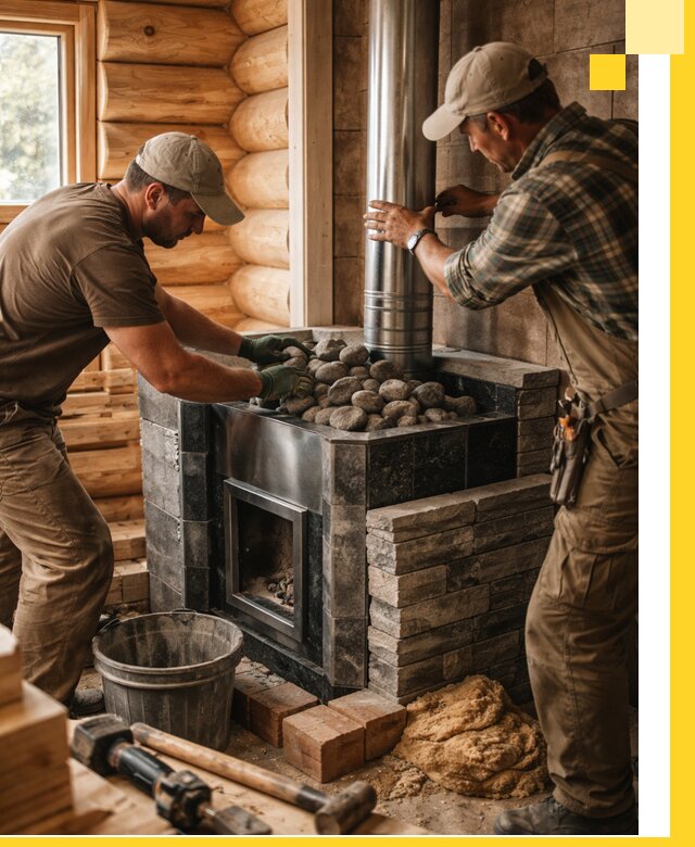 Строительство и отделка русских бань под ключ в Феодосии