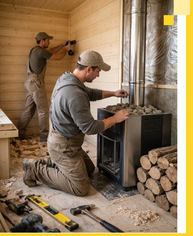 Строительство деревянных бань под ключ в Феодосии проекты и монтаж