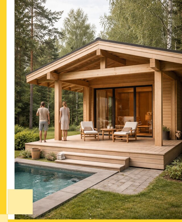 Бани с террасой под ключ в Феодосии от 609480 р. | ЭриданФдс