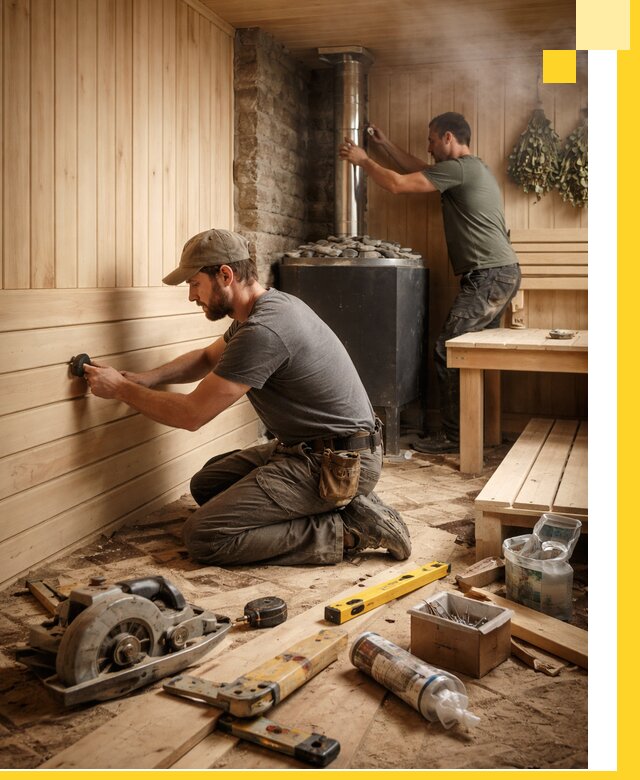 Полное строительство и оснащение парных под ключ в Феодосии