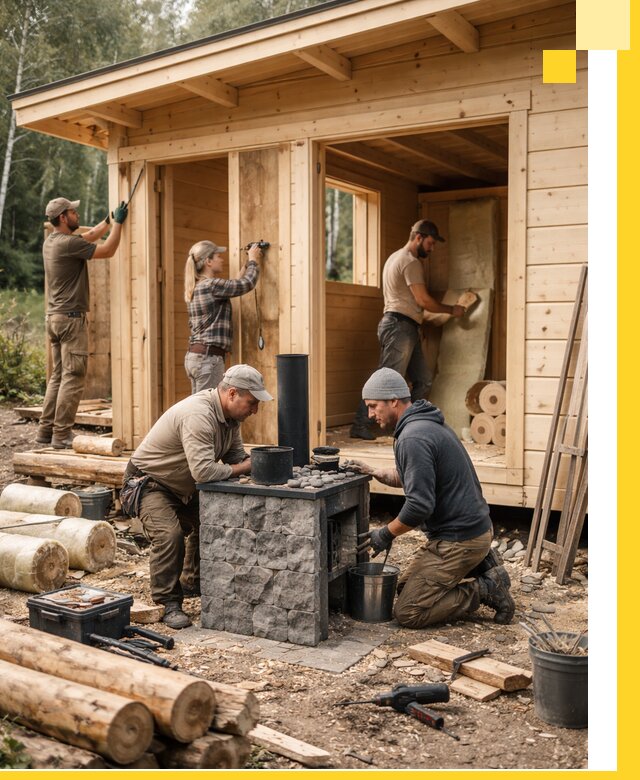 Купить баню под ключ в Феодосии строительство монтаж отделка