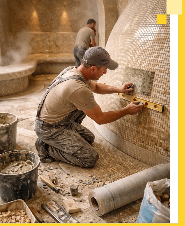 Хамам под ключ в Феодосии: проектирование, строительство, отделка