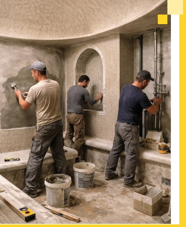 Профессиональный монтаж хамамов под ключ в Феодосии с гарантией