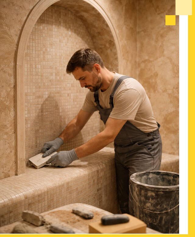 Профессиональная отделка хамамов с мозаикой под ключ в Феодосии