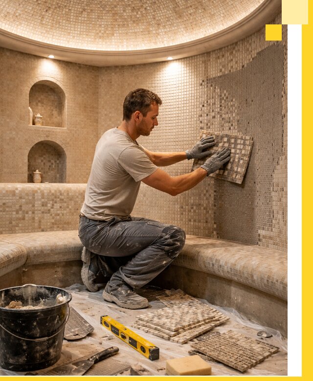 Устройство и монтаж домашнего хамама под ключ в Феодосии