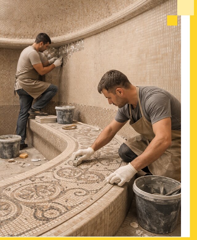 Плитка для хамама в Феодосии, укладка, подбор и поставка
