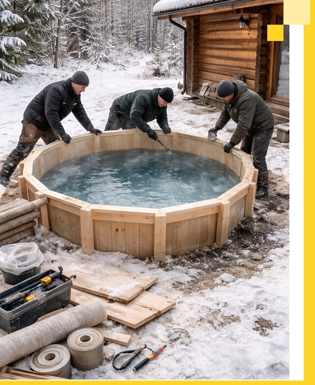 Изготовление и установка ледяных купелей под ключ в Феодосии